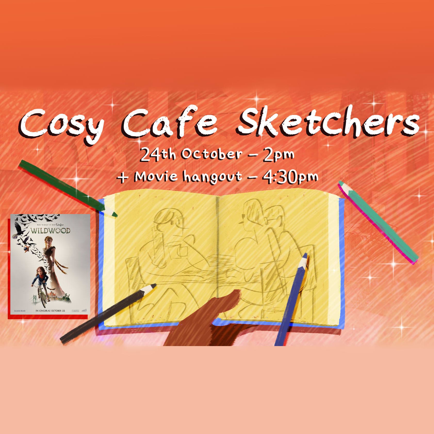 Café sketching session (+ Movie - Wildwood) ☕✏️🎬